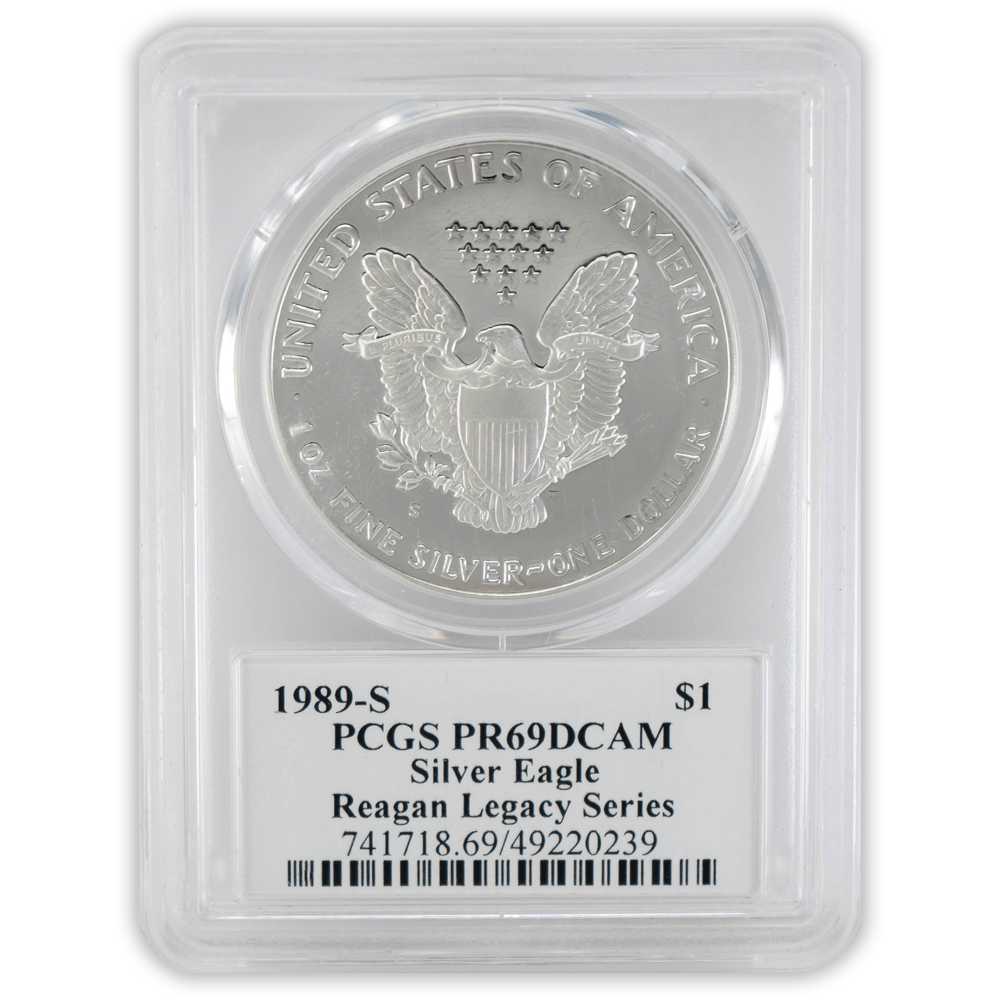 1989-S $1 PCGS PR69DCAM Silver Eagle Ashley Reagan Gold & Silver Pawn Shop