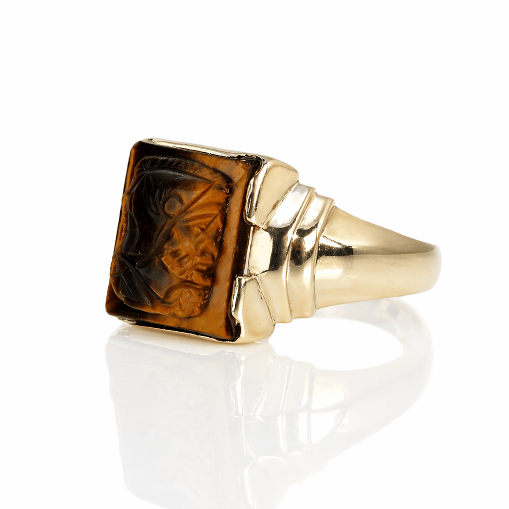 Carved Tiger’s Eye Statement Ring in 10KYG
Gold & Silver Pawn Shop