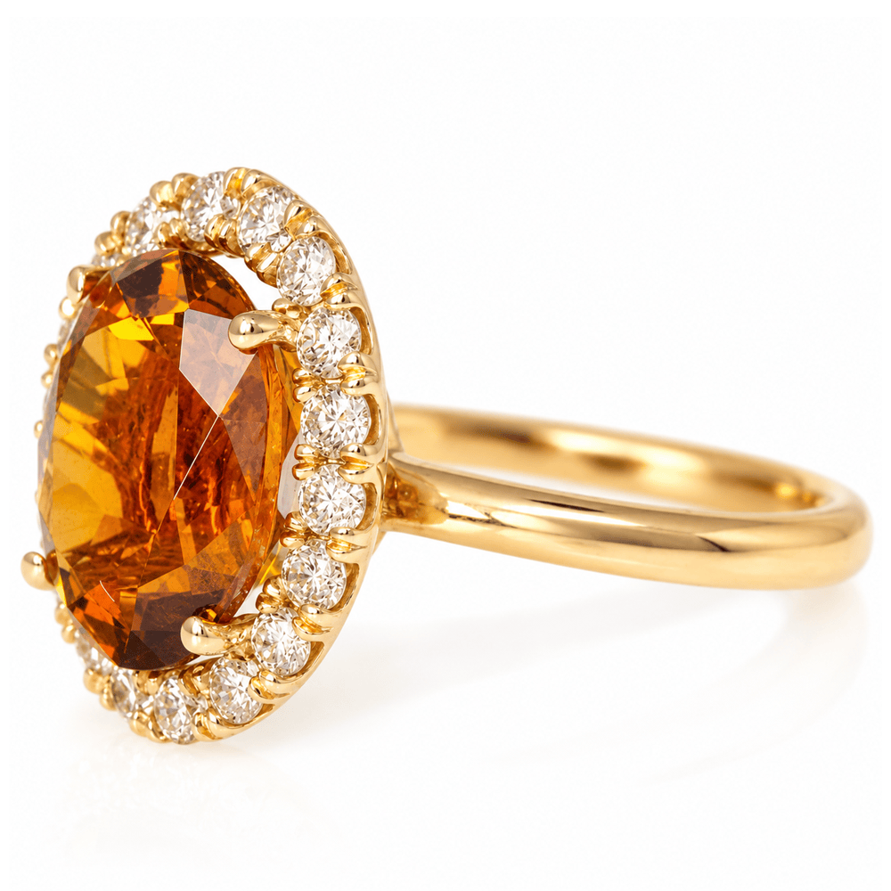10K Yellow Gold Oval Tourmaline & Diamond Halo Ring
Gold & Silver Pawn Shop