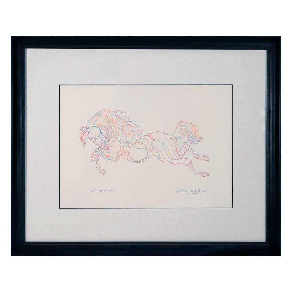 Guillaume Azoulay; Original Pen * Ink Drawing On Paper - 1 Horse Art Gold & Silver Pawn Shop