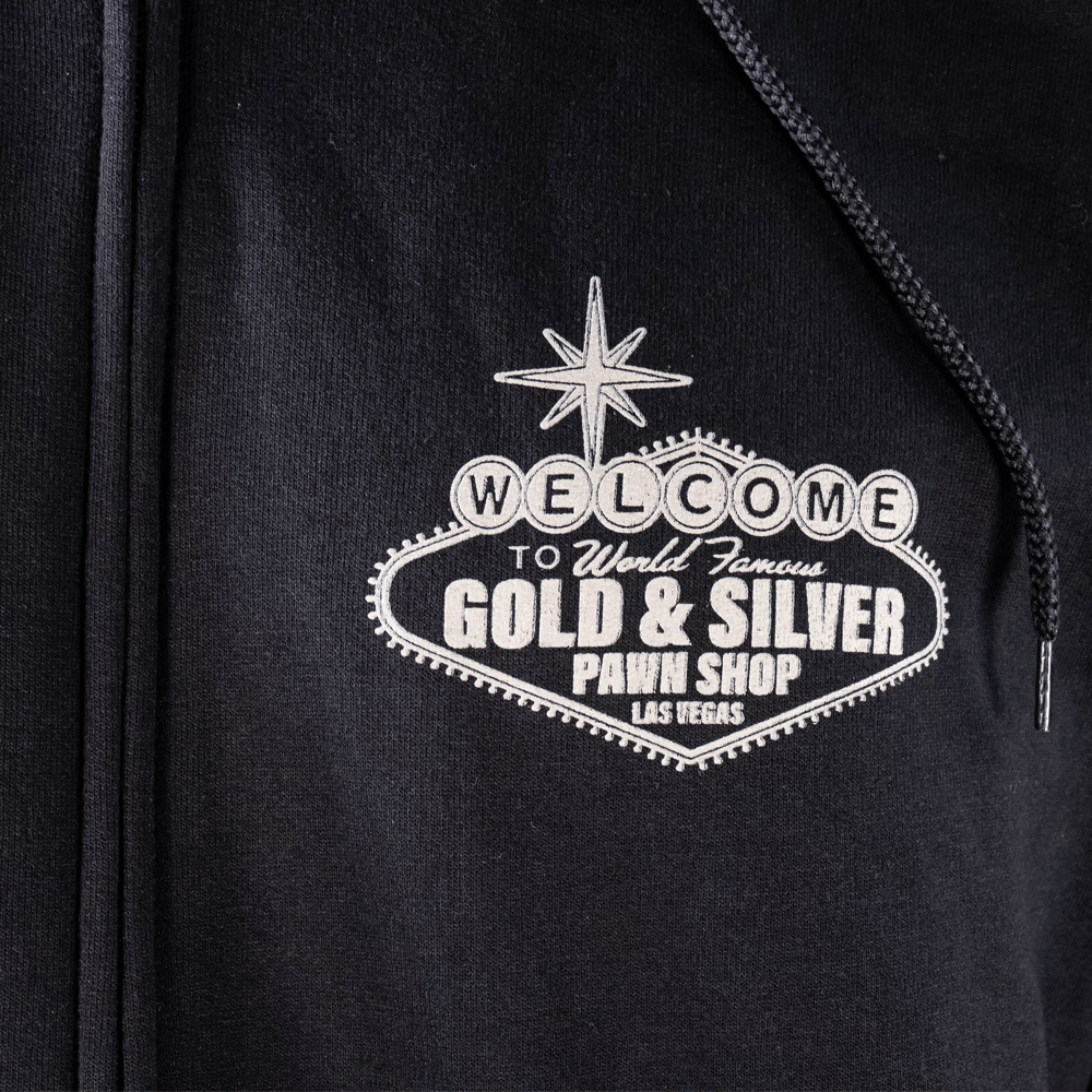 G&S Las Vegas Skyline Black Zip-Up Hoodie G S Pawn