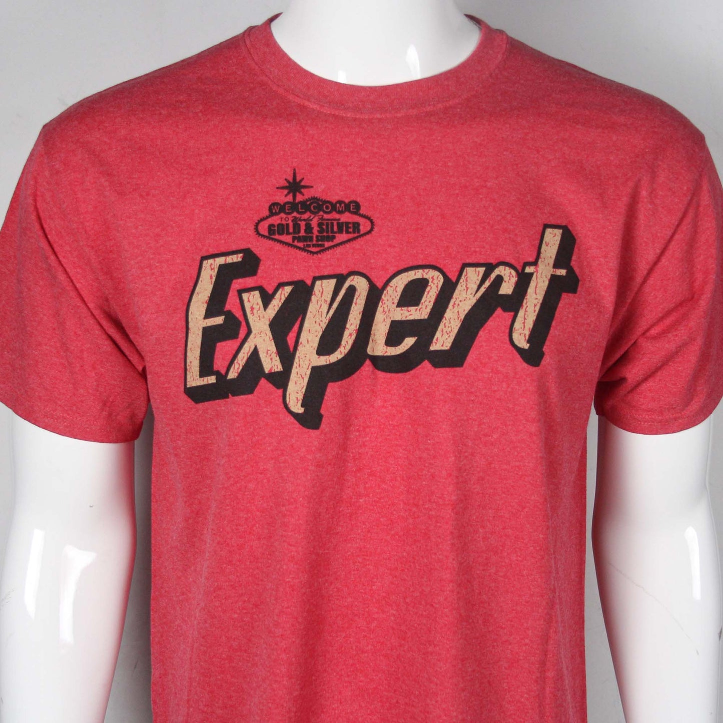 Gold & Silver Pawn Shop "Expert" Round Neck T-Shirt Text