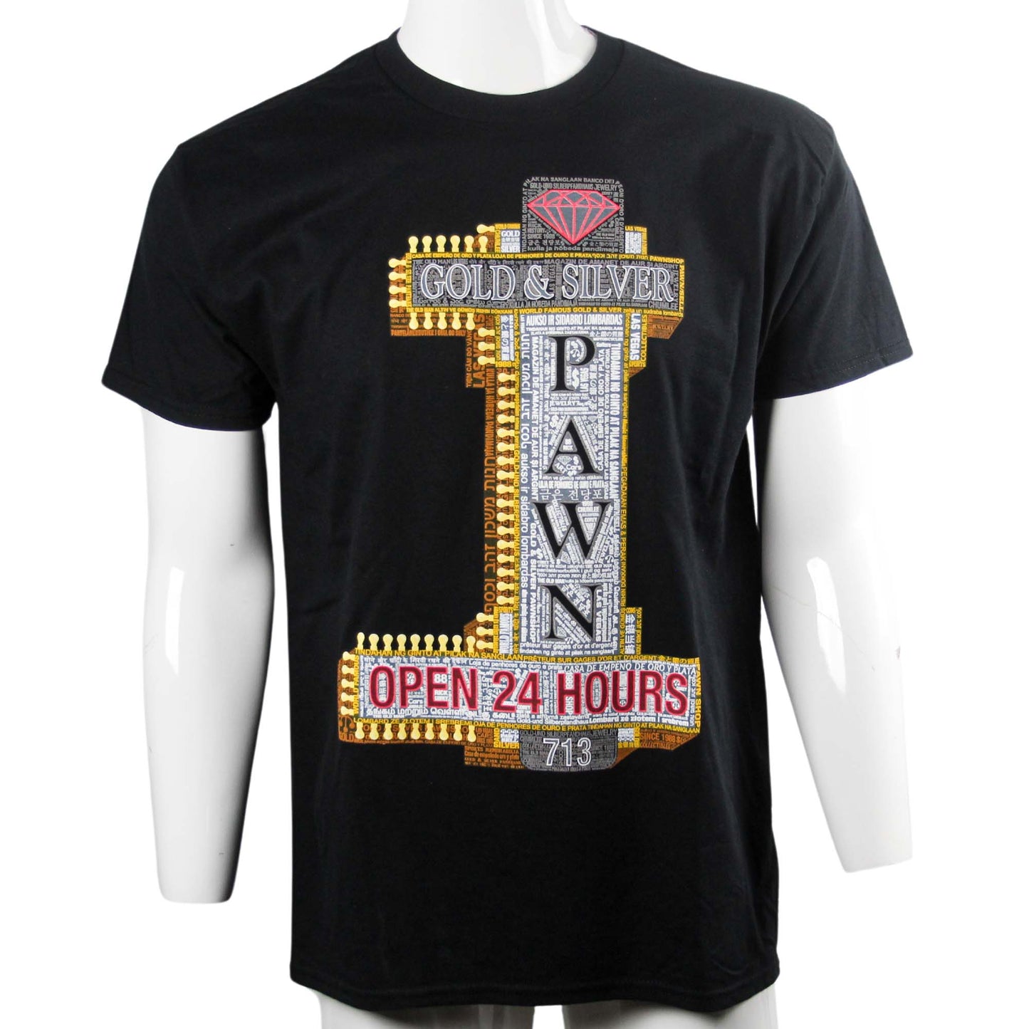 International Store Sign T-Shirt Gold & Silver Pawn Shop