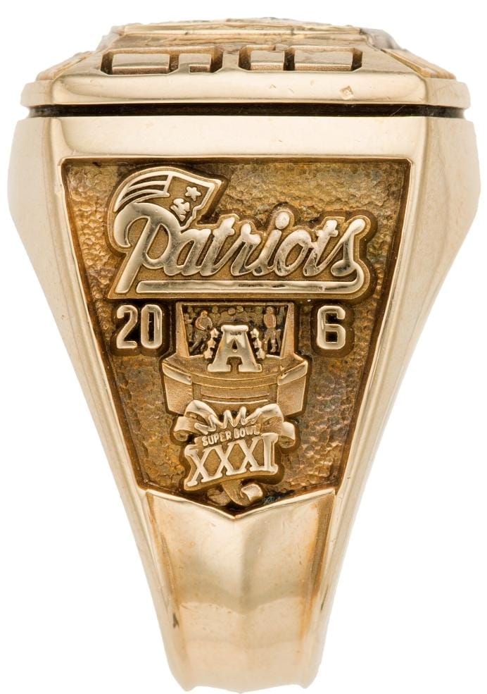 1996 New England Patriots AFC Championship Ring Gold & Silver Pawn Shop