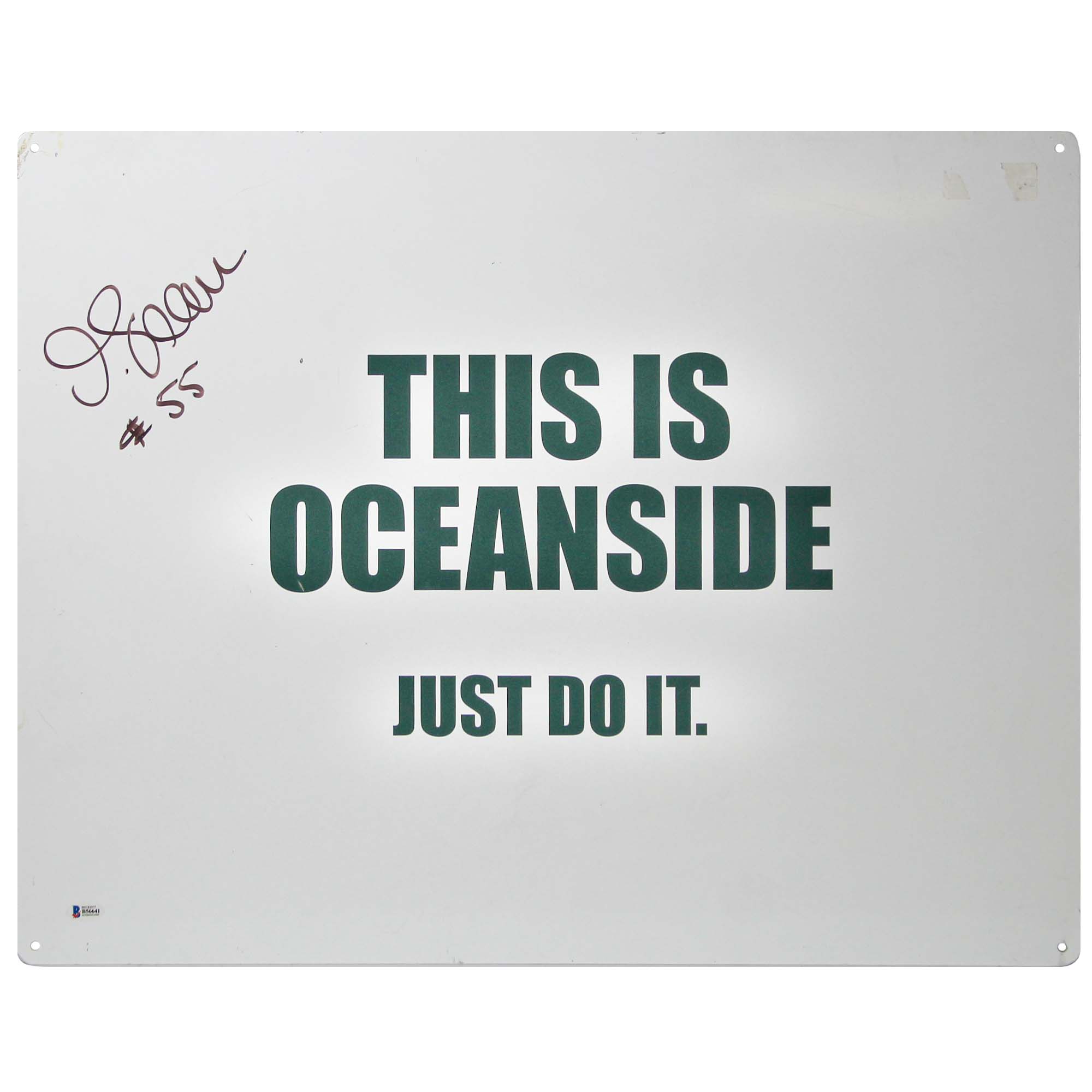 Junior Seau Signed Oceanside H.S. Sign – Gold & Silver Pawn Shop