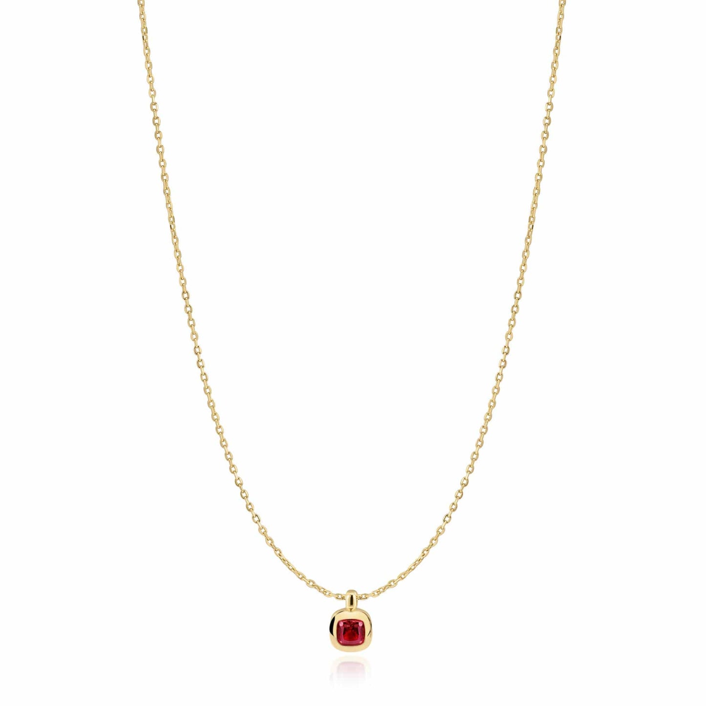 Crimson Solitaire Necklace Gold & Silver Pawn Shop