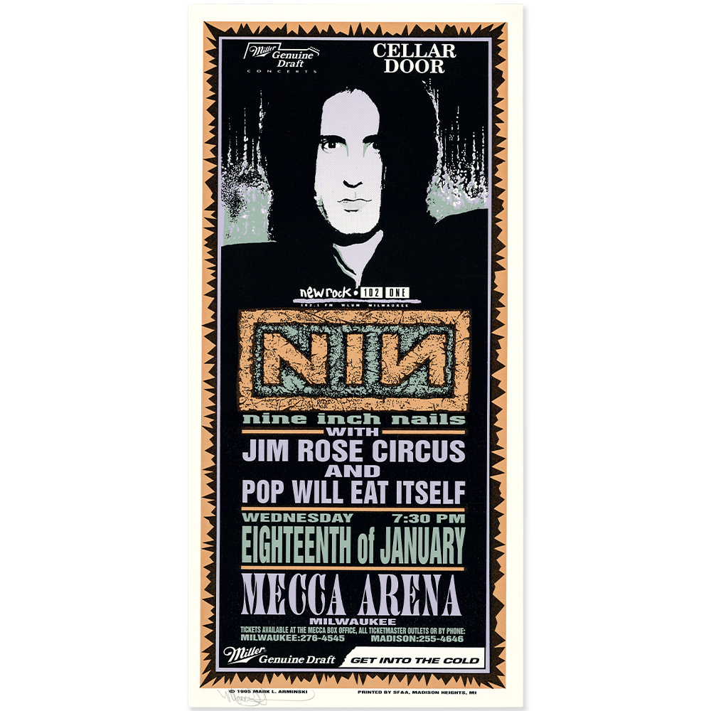 NIN (Nine Inch Nails): Downward Spiral Tour, 1995, Original Hand NIN (Nine Inch Nails): Downward Spiral Tour, 1995, Original Hand