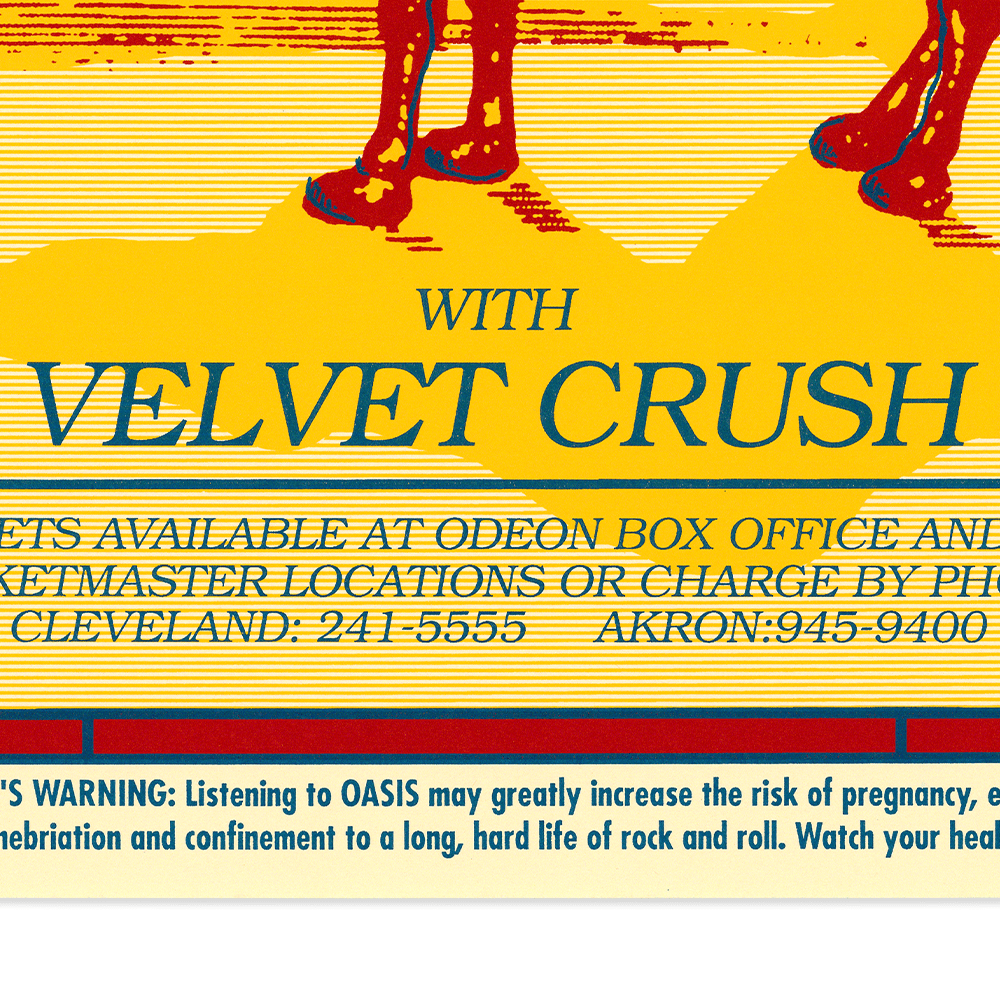 Fine print in lower middle of Oasis at the Odeon Concert Poster by Mark Arminski