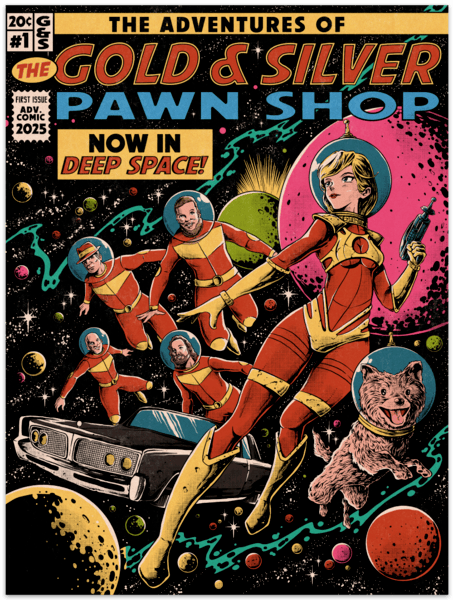 Gold & Silver Pawn Shop Posters G S Pawn Pawn Stars in Space Poster No