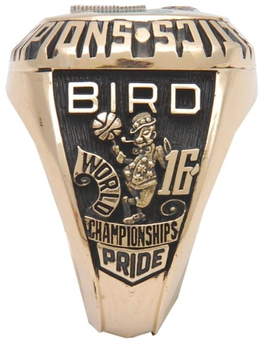 1986 Boston Celtics NBA Championship Ring Gold & Silver Pawn Shop