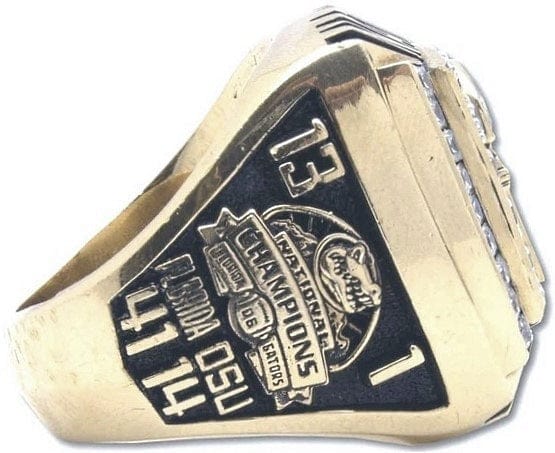2006 Florida Gators NCAA Football Championship Ring Gold & Silver Pawn Shop