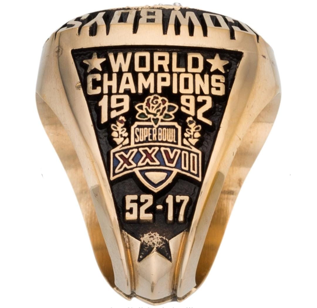 1992 Dallas Cowboys Super Bowl Ring G S Pawn