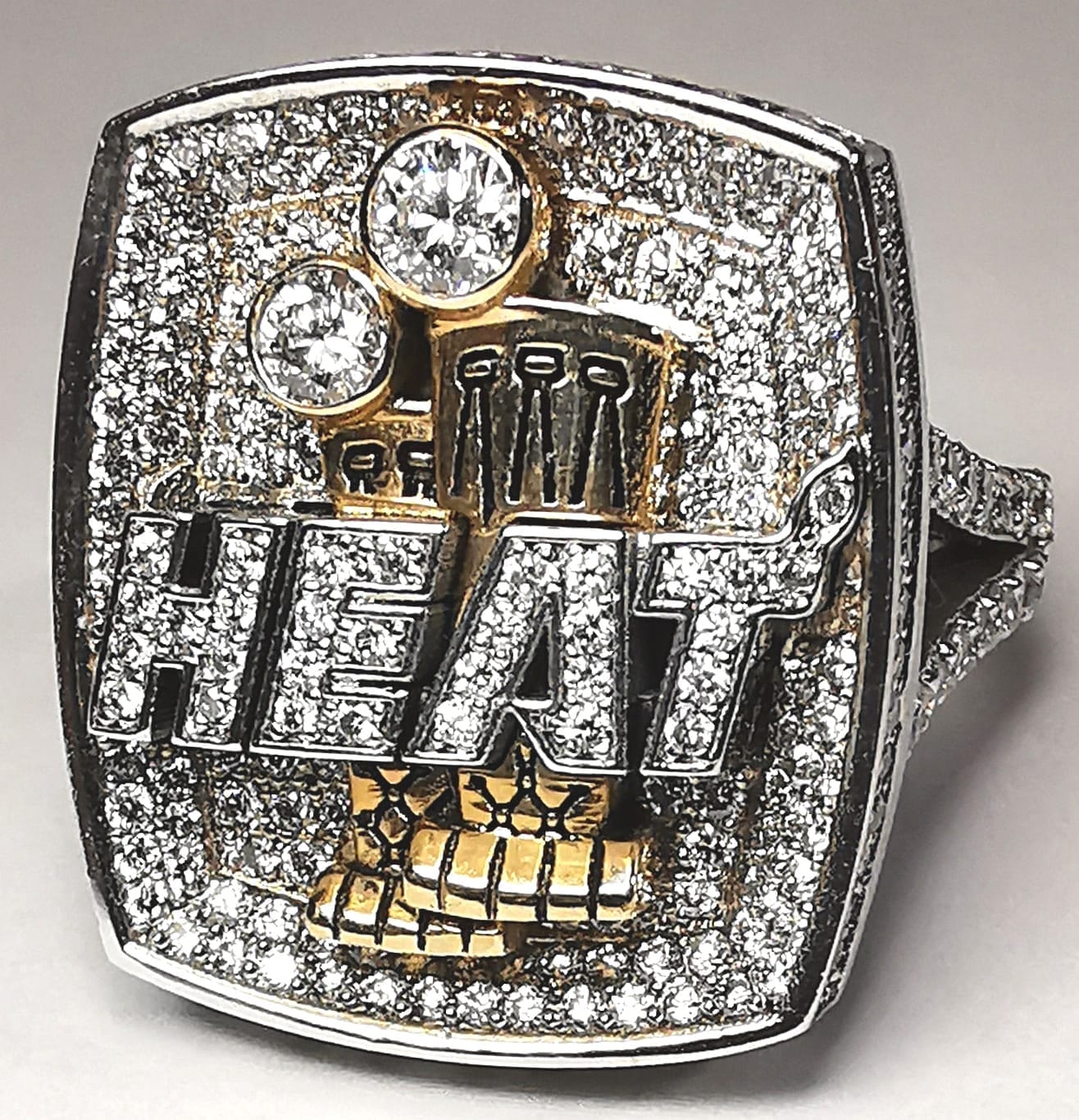 2012 Miami Heat NBA Championship Lady's Ring Gold & Silver Pawn Shop