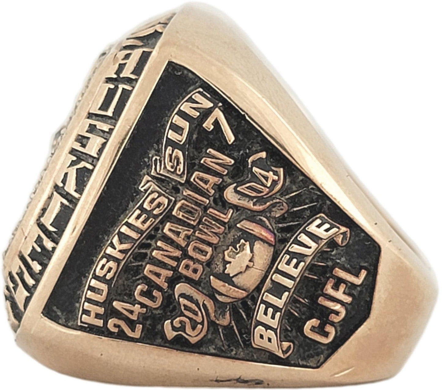 2004 Edmonton Huskies CJFL Championship Ring Gold & Silver Pawn Shop