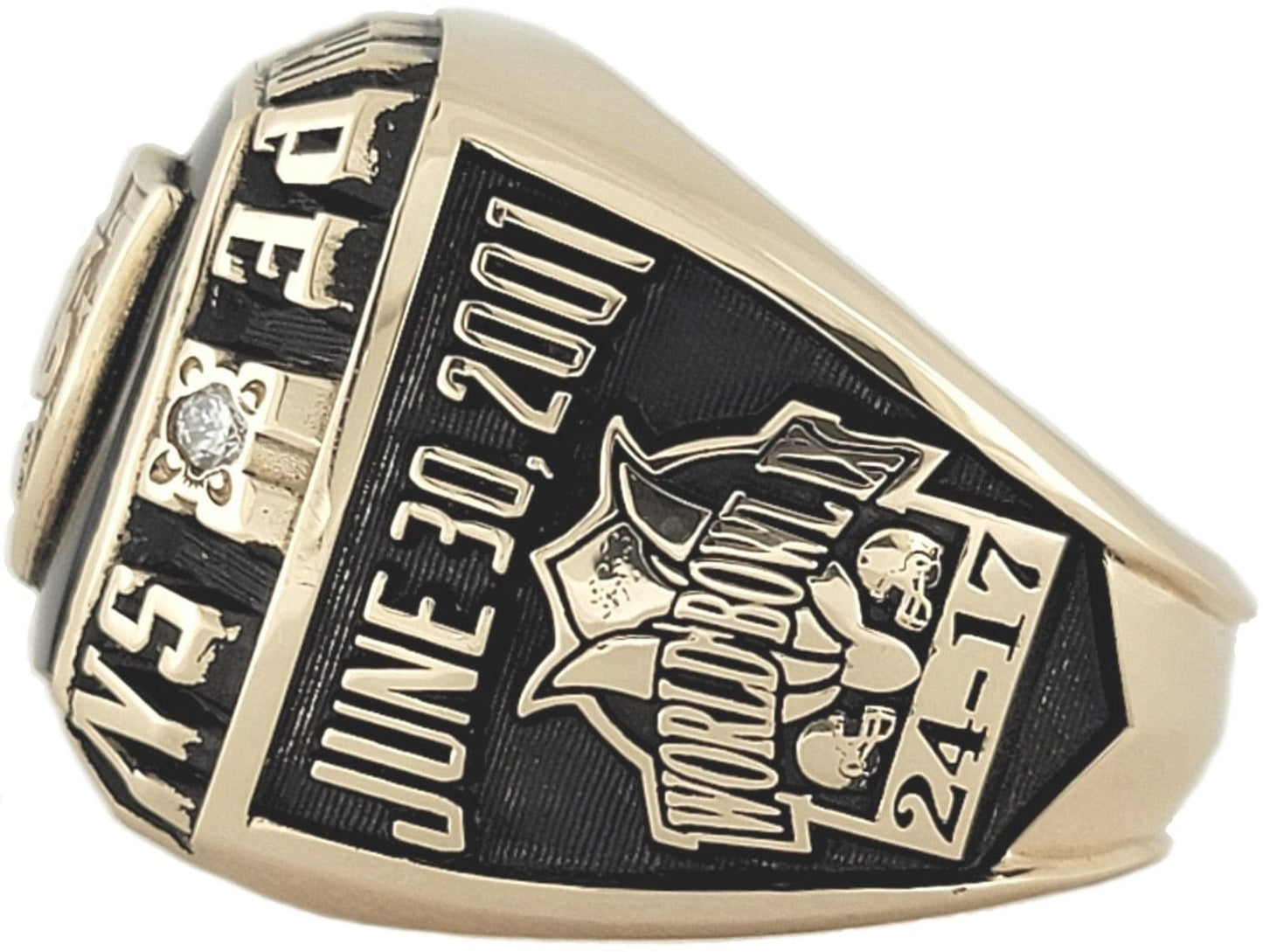 2001 Berlin Thunder World Bowl Ring Gold & Silver Pawn Shop