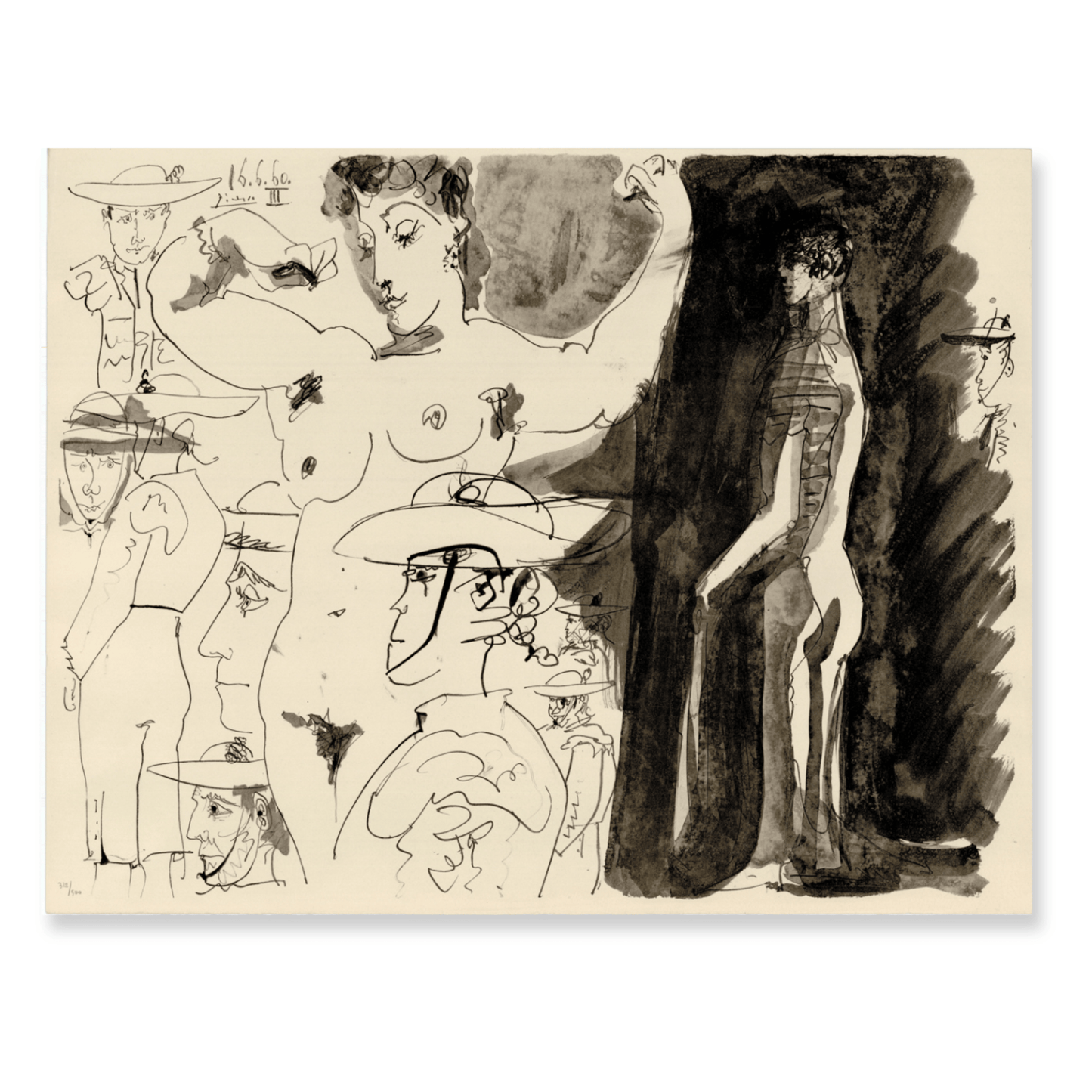 Picasso: Feuille D'etudes, from Toros, 1960 Art G S Pawn