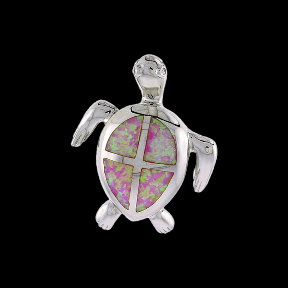 Sterling Silver Mosaic Opal Pink Hawaiian Sea Turtle Pendant
Gold & Silver Pawn Shop