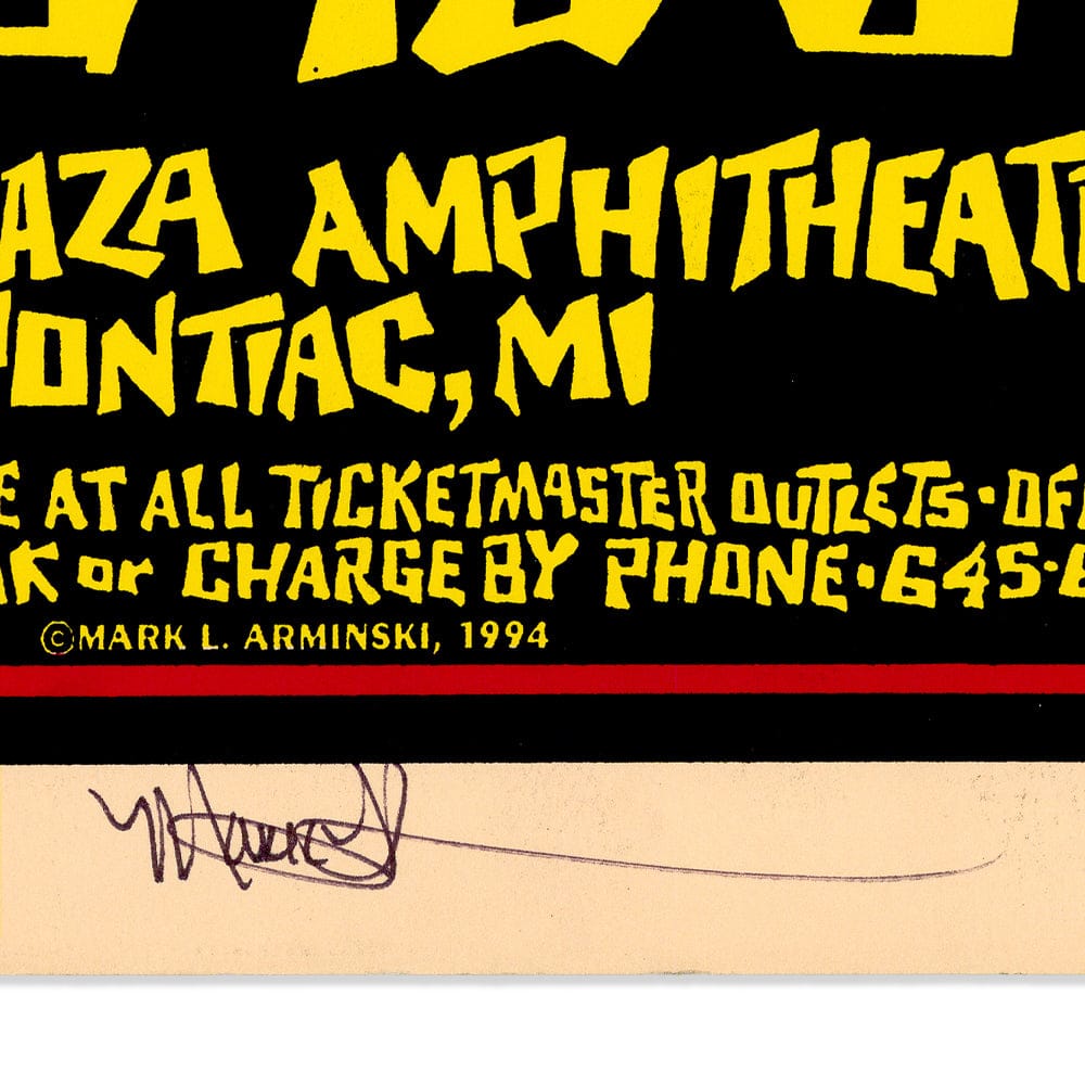 Rollins Band: Search and Destroy Tour 1994, Original Hand Signed Poster Art Gold & Silver Pawn Shop