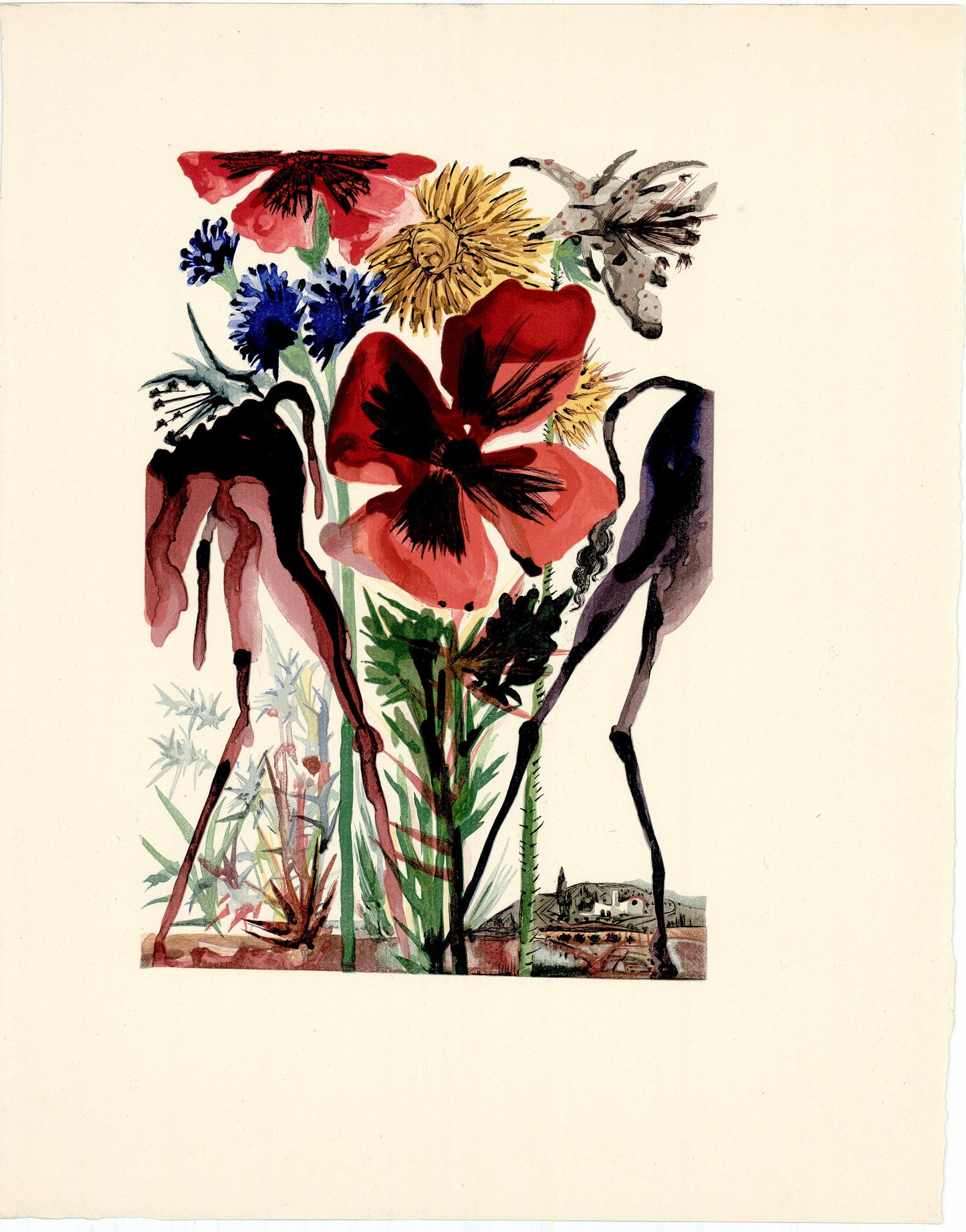 Salvador Dali; "Garduna duplicates himself" From Le Tricorne, 1959 Art G S Pawn