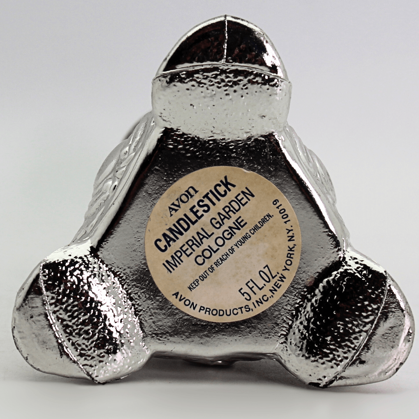 Vintage Avon Candlestick Imperial Garden 5 FL Oz Cologne Gold & Silver Pawn Shop