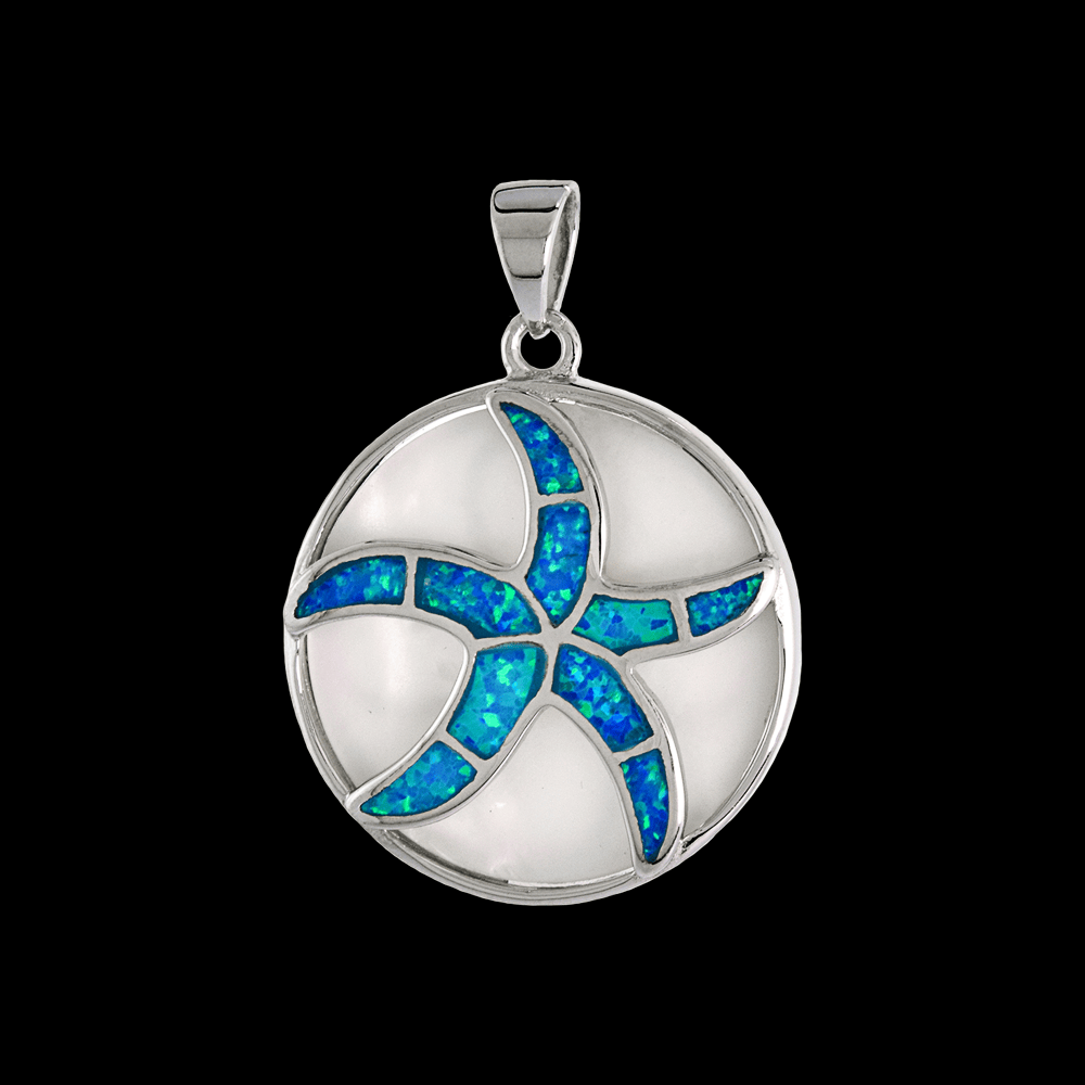 Sterling Silver Mosaic Opal Starfish Mother of Pearl Pendant
Gold & Silver Pawn Shop
