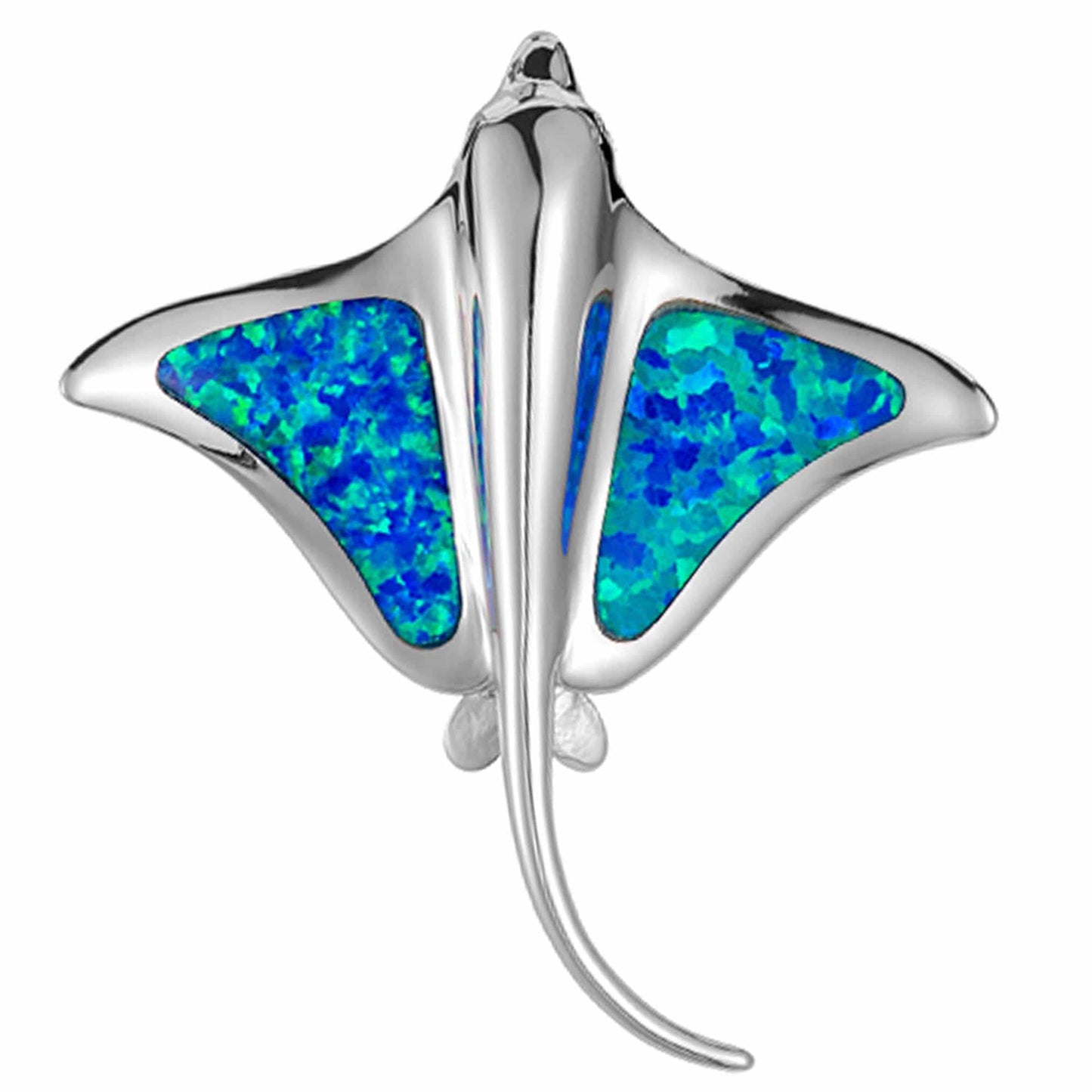 Sterling Silver Mosaic Blue Opal Stingray Pendant Gold & Silver Pawn Shop