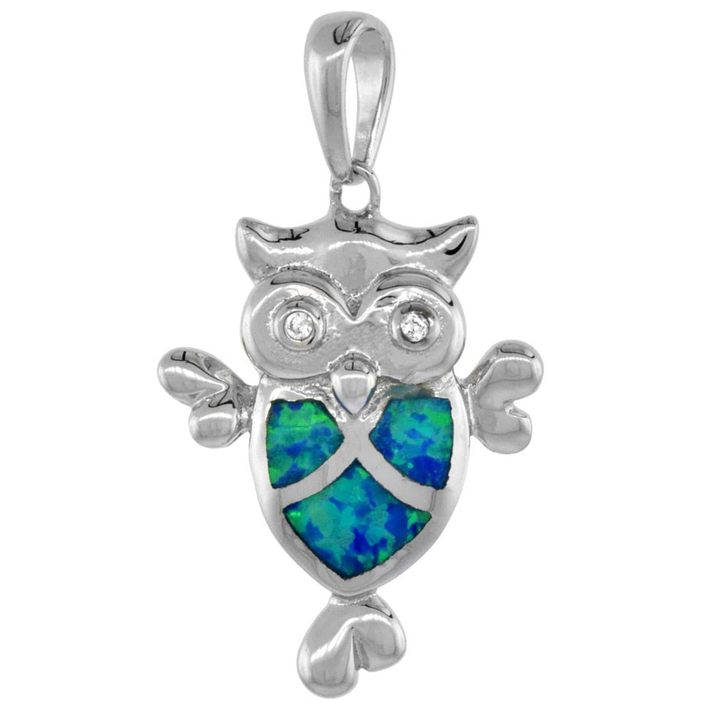 Sterling Silver Mosaic Opal Owl Pendant Gold & Silver Pawn Shop