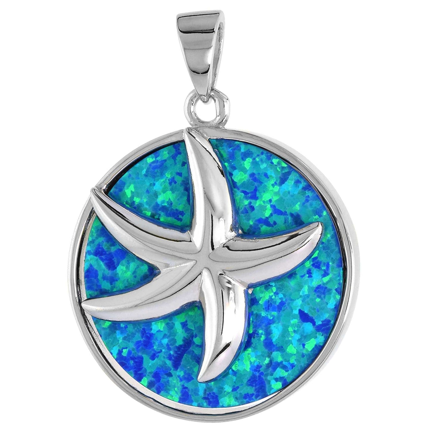Sterling Silver Mosaic Opal Starfish Pendant Gold & Silver Pawn Shop