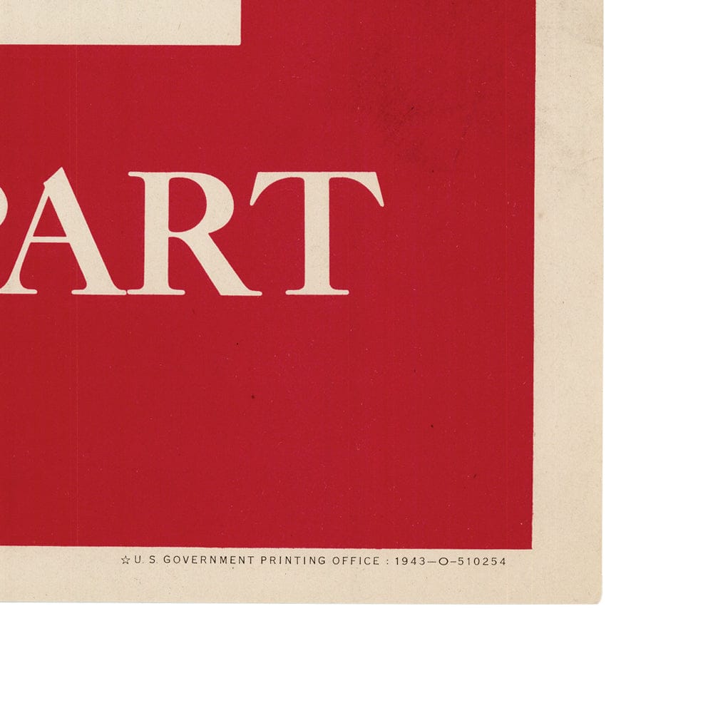 Original "They Did Their Part" 1943 OWI Poster No. 42 Art G S Pawn