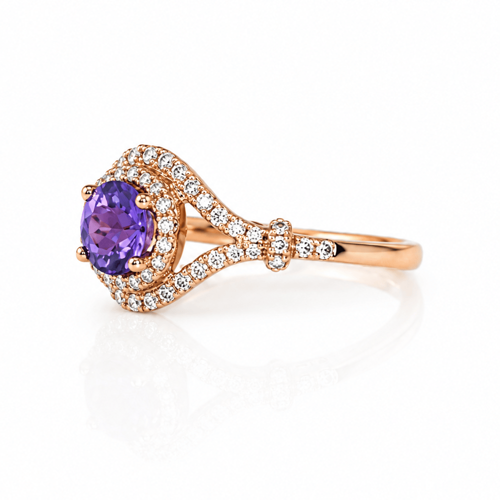 14K Rose Gold Tanzanite & Diamond Double Halo Ring
Gold & Silver Pawn Shop