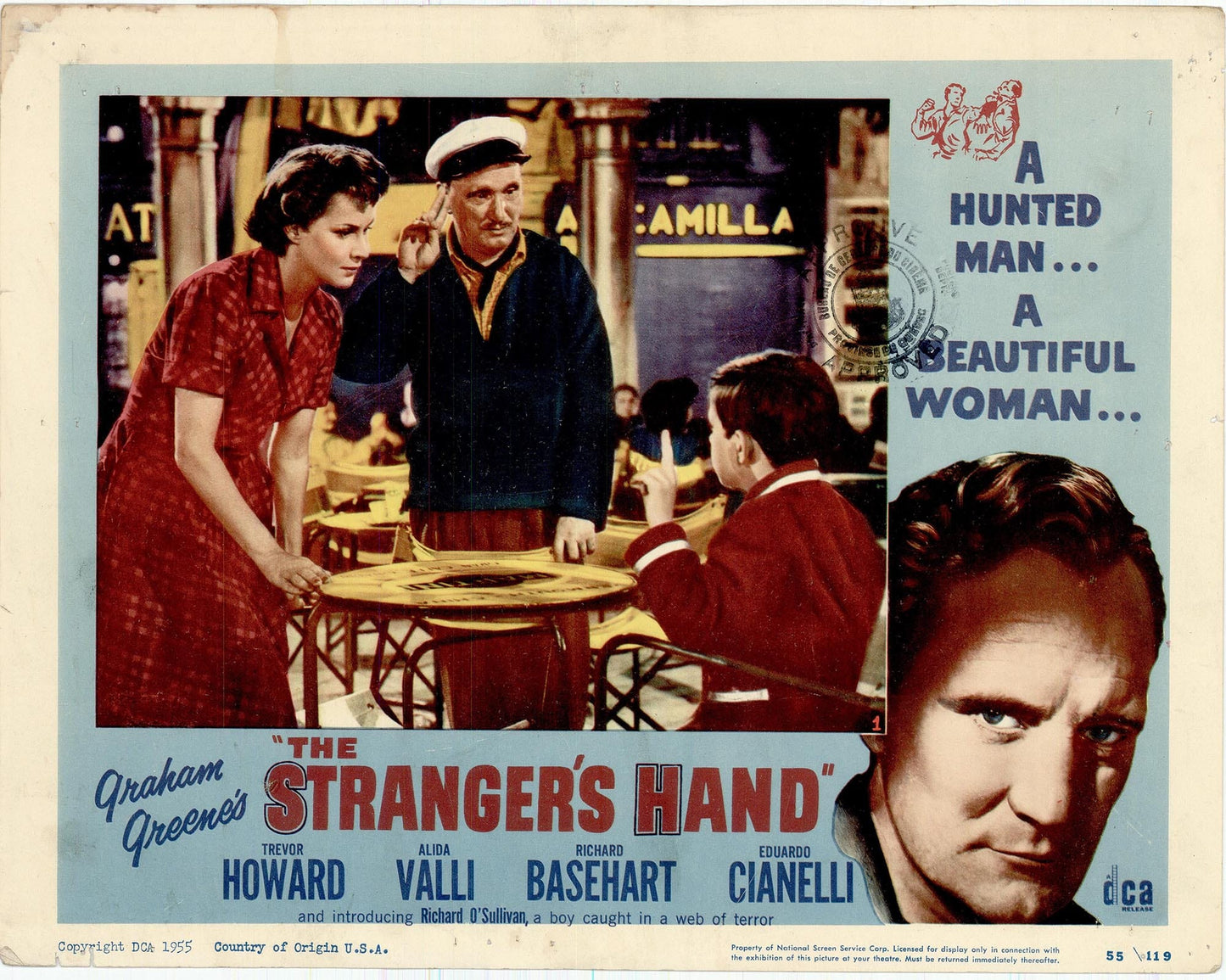 The Stranger's Hand: Original Lobby Card Bundle, 1954 Art G S Pawn