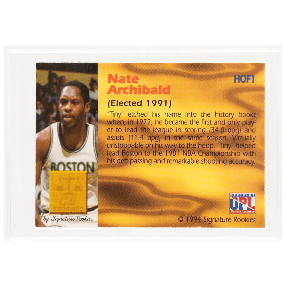 1994 Autographed Tiny Archibald Gold Standard Card Gold & Silver Pawn Shop