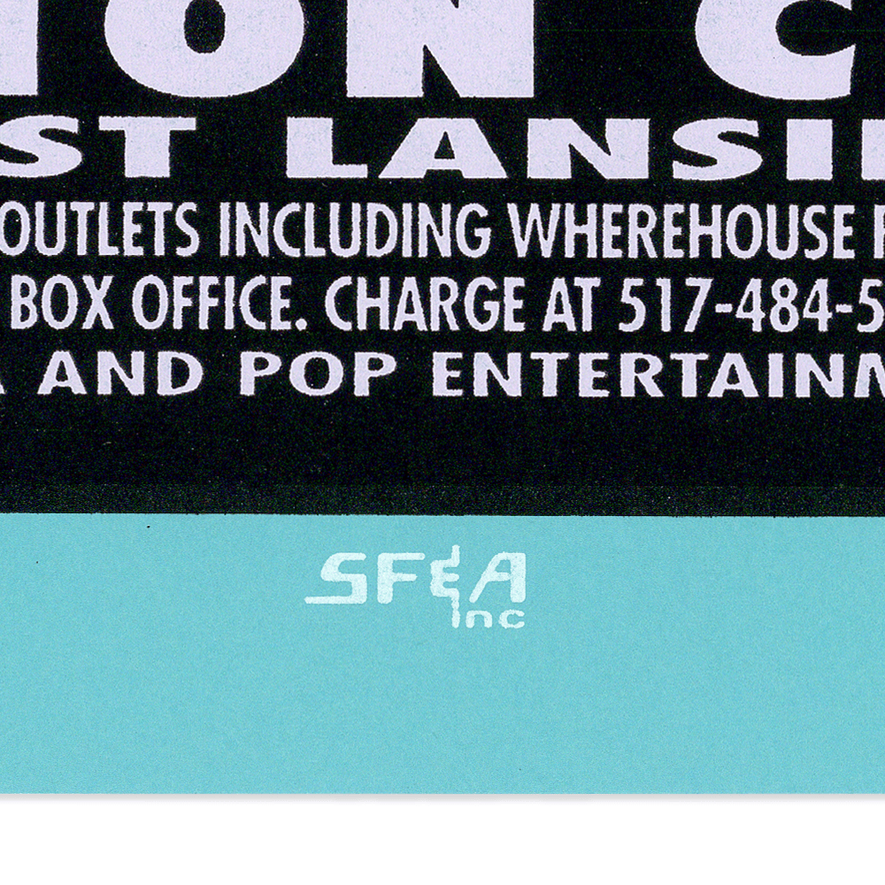 Printer detail on 1994 Tori Amos Poster featuring Rats by Mark Arminski