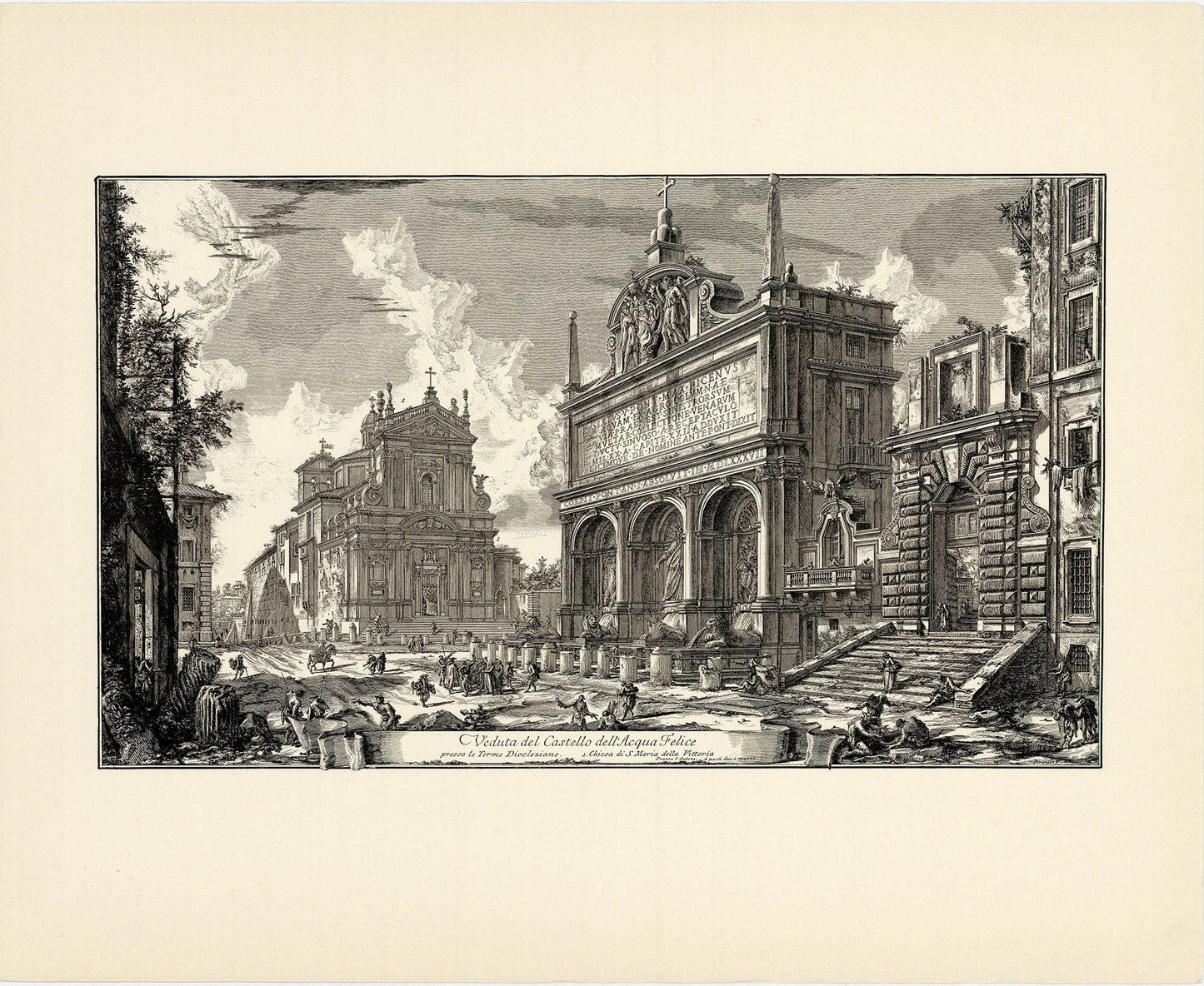 Giovanni Battista Piranesi (After) - Veduta del Tempio di Castello dell'Acqua Felice Art G S Pawn