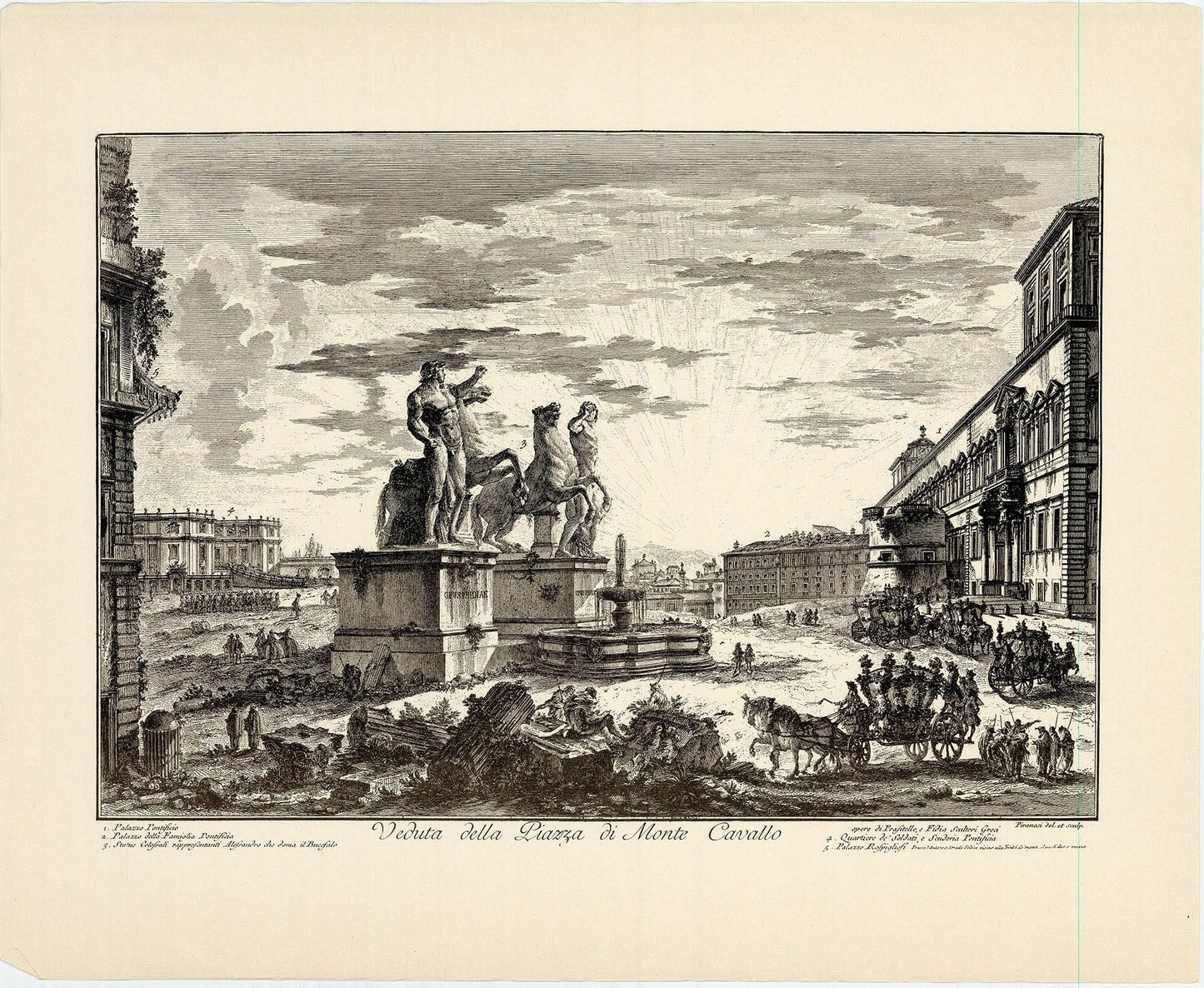 Giovanni Battista Piranesi (After) - Veduta della Piazza di Monte Cavallo Art G S Pawn
