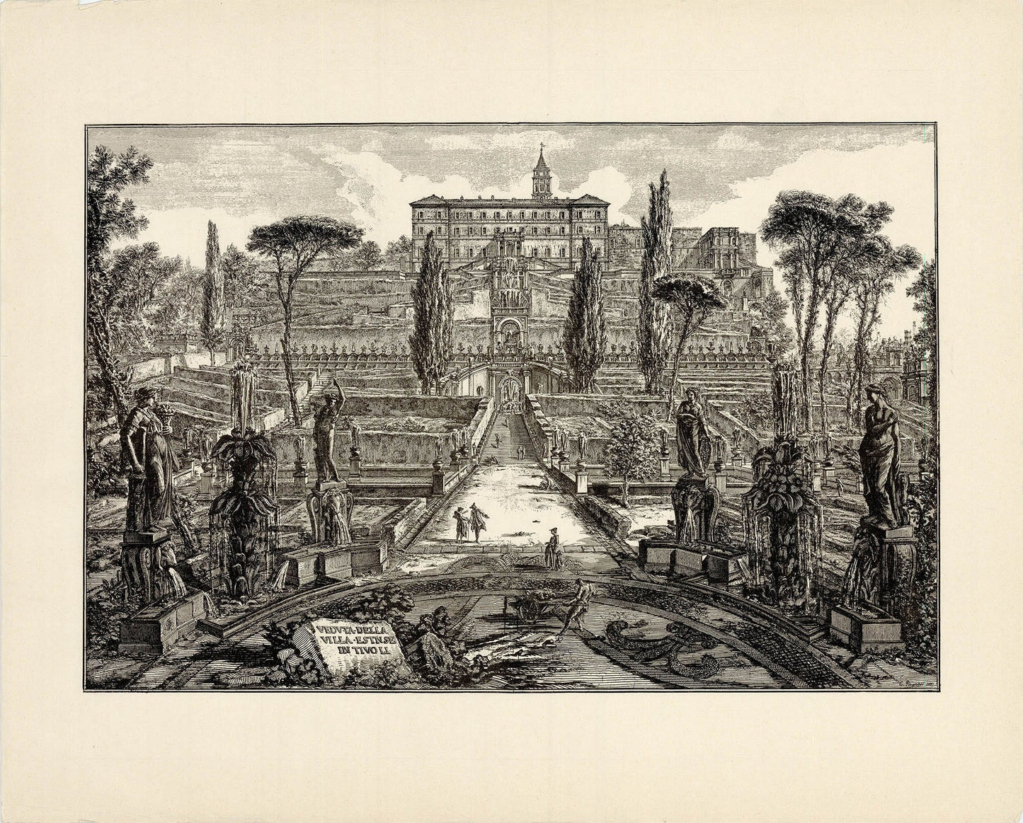 Giovanni Battista Piranesi (After) - Veduta della Villa Estense in Tivoli Art G S Pawn