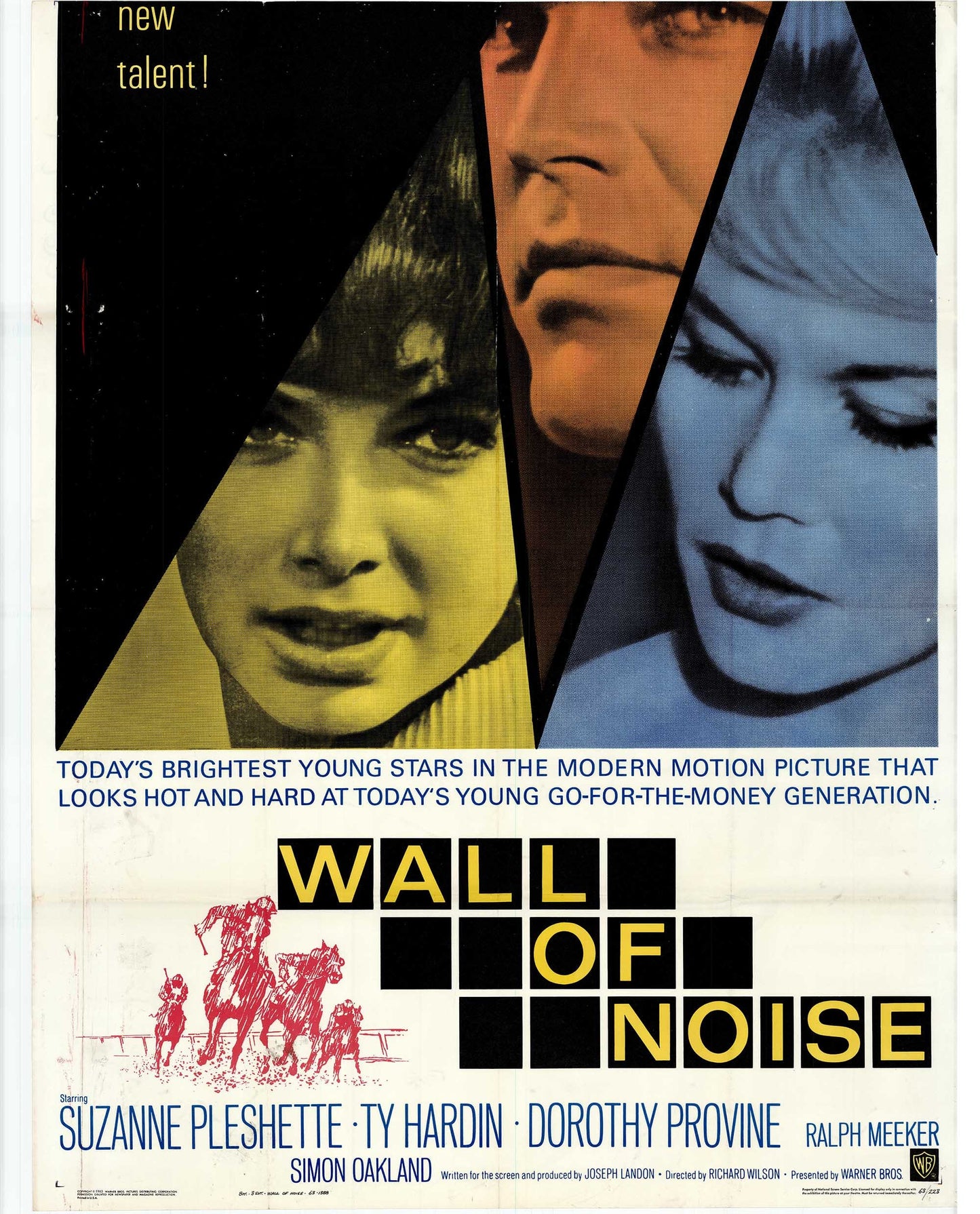 Wall of Noise: Original Three Sheet Movie Poster, 1963 Art G S Pawn