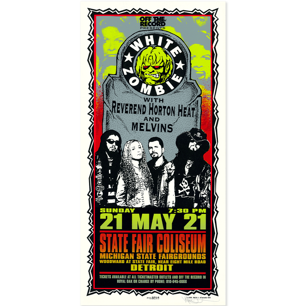 White Zombie: Astro Creep: 2000 Tour, 1995, Original Hand Signed