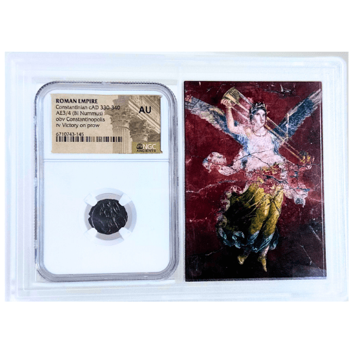 古代　テッサリア 紀元前4世紀 AE15  NGC認証 Constantinian cAD 330-340 ROMAN EMPIRE AE3/4 (BI Nummus) – Gold