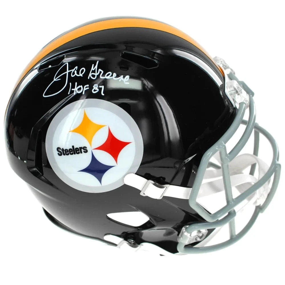 football helmet at pawn shops Joe Greene Autographed Pittsburgh Steelers Full Size Speed Helmet BAS Signed