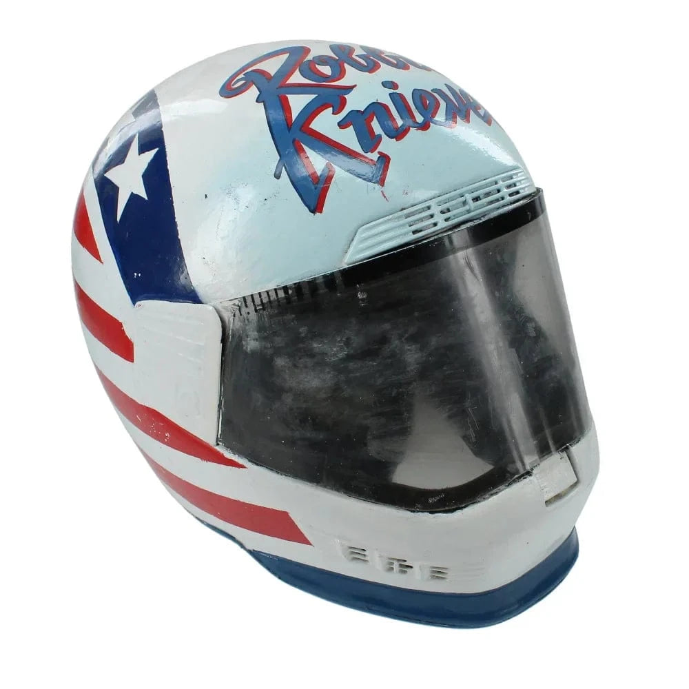 selling my shoei helmet to pawn shop Robbie Knievel Original Steve Kaufman Hand Painted Helmet Artwork 1/1 –  Gold & Silver Pawn Shop