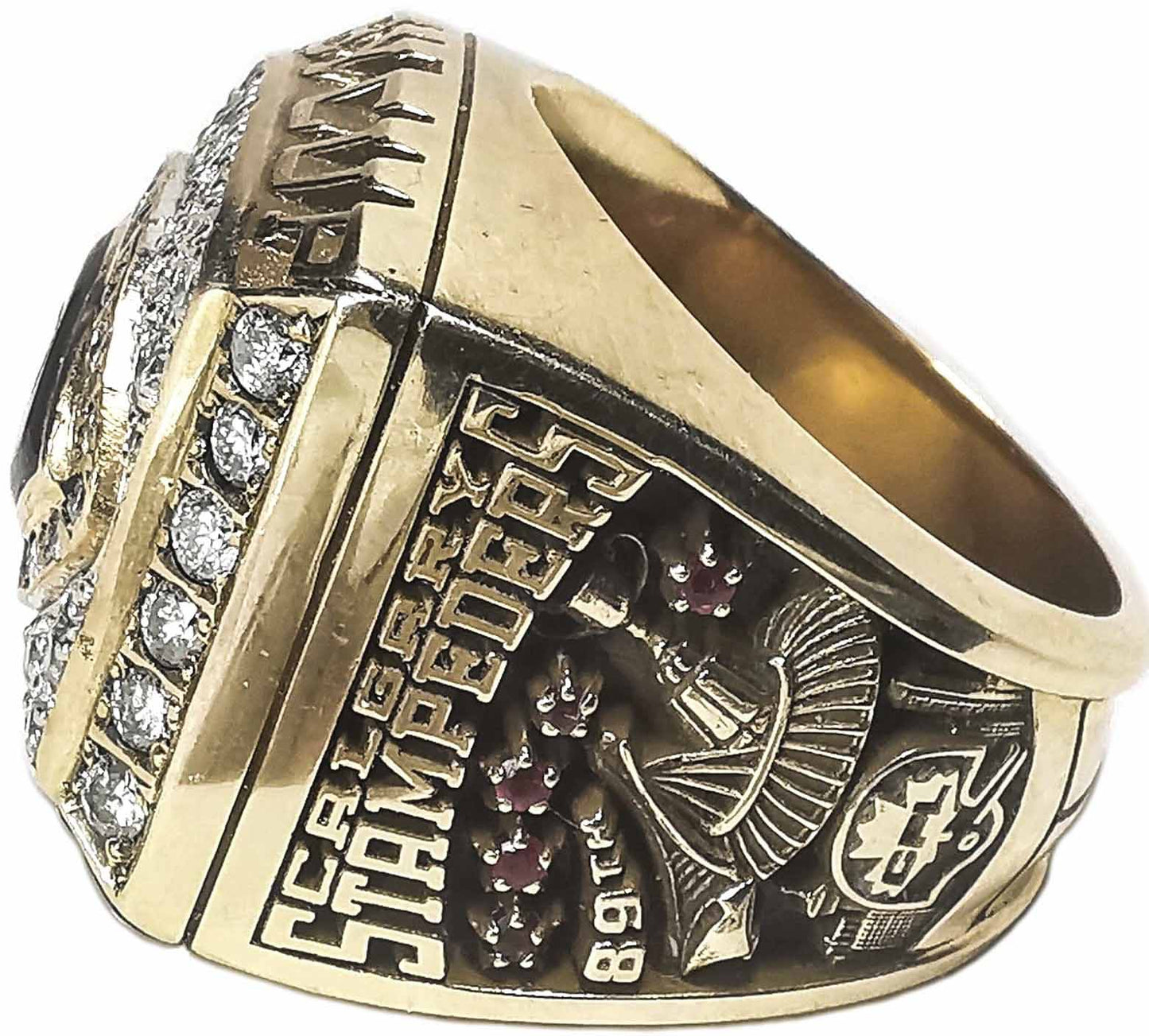 2001 Calgary Stampeders Grey Cup Ring Gold & Silver Pawn Shop