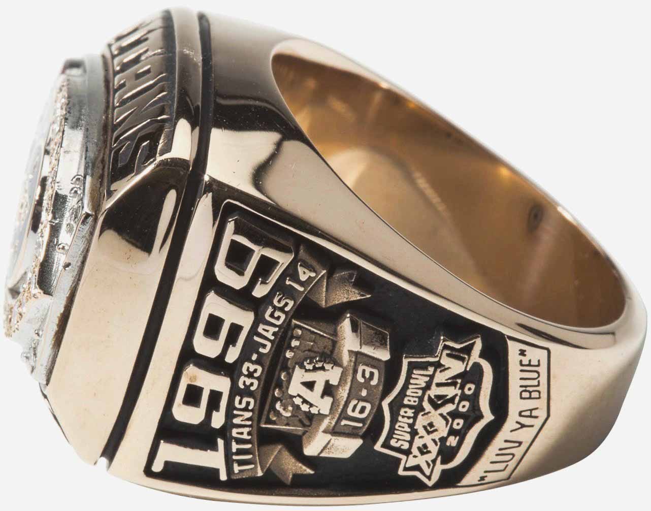 1999 Tennessee Titans AFC Championship Ring Gold & Silver Pawn Shop