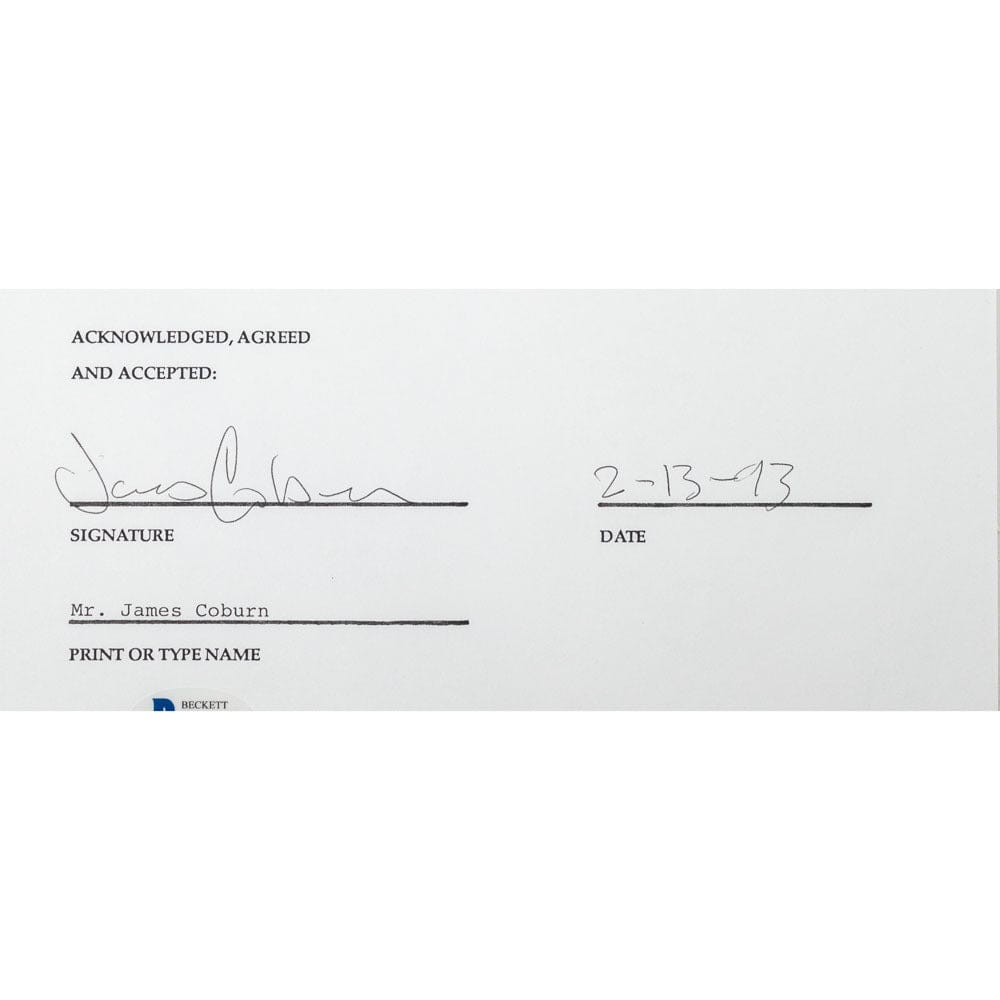 Face to Face Board Game Celebrity Autograph- James Coburn G S Pawn