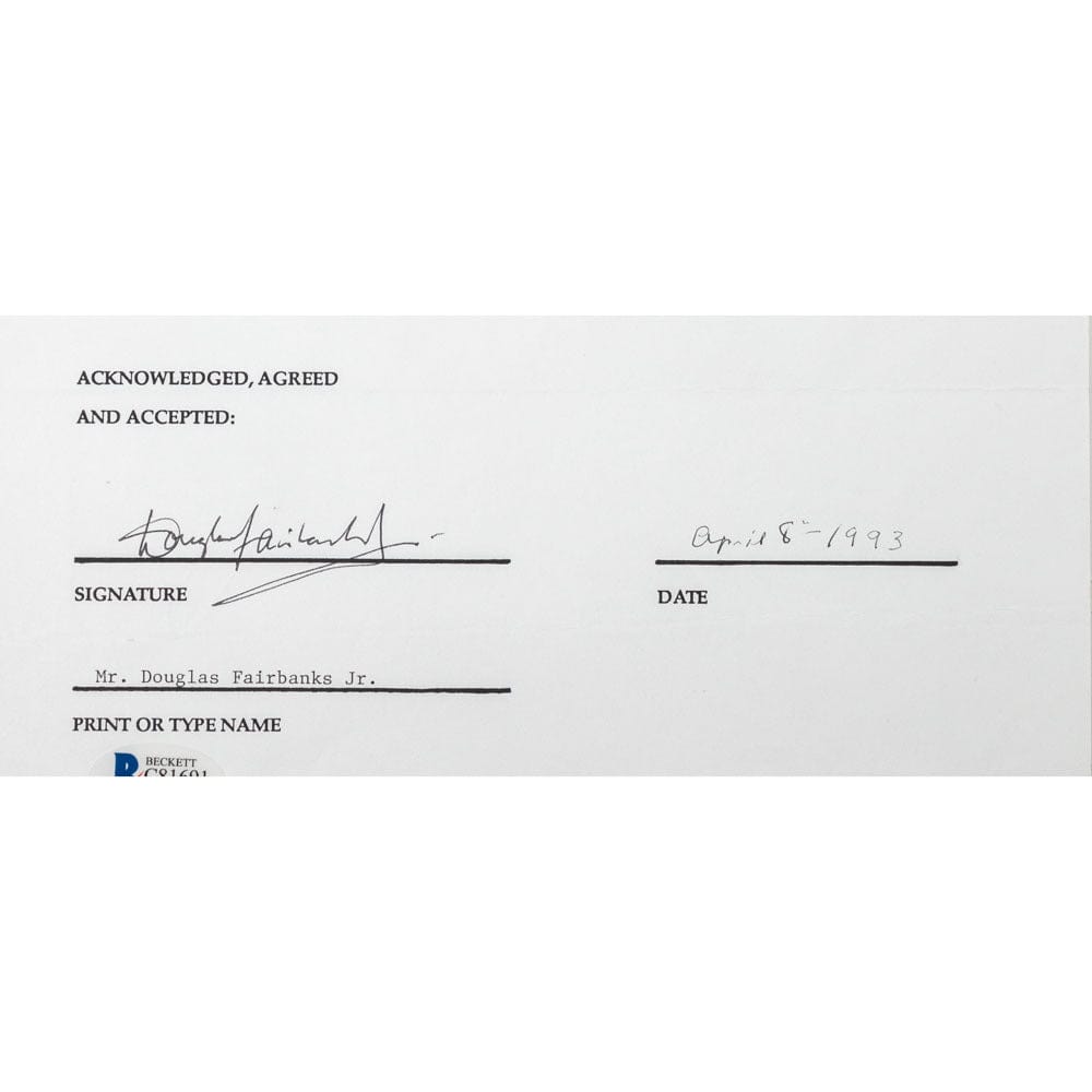 Face to Face Board Game Celebrity Autograph-Douglas Fairbanks Jr. G S Pawn