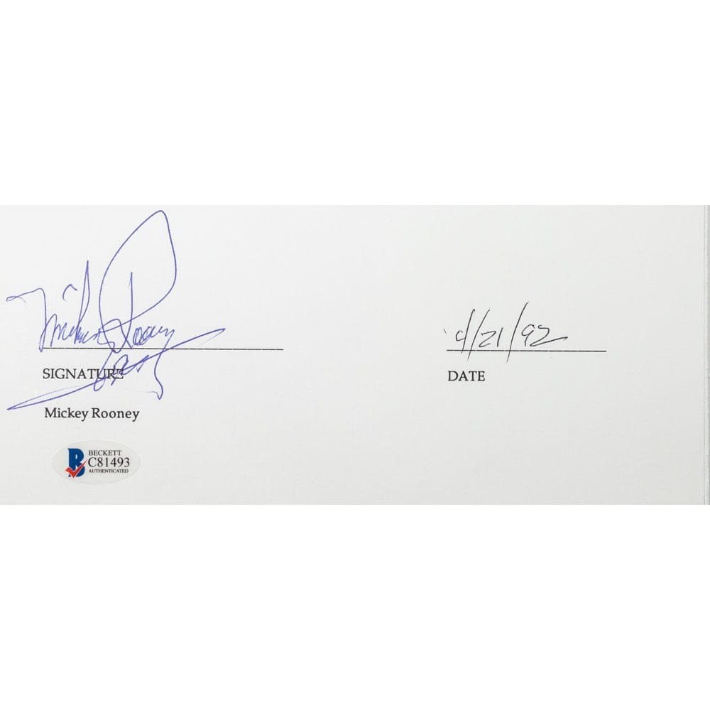 Face to Face Board Game Celebrity Autograph-Mickey Rooney G S Pawn