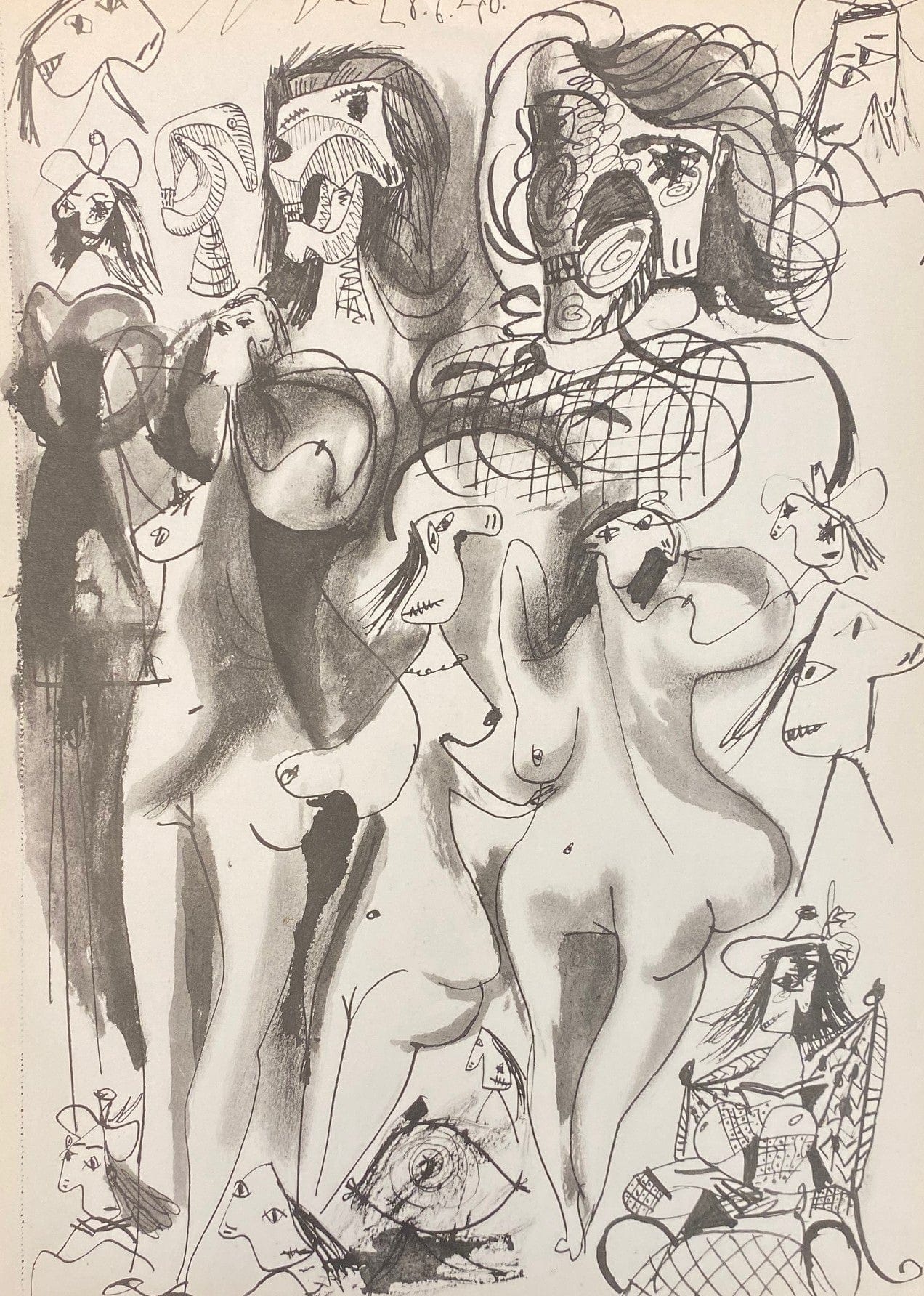Pablo Picasso; Untitled IX from Carnet de Dessins de Picasso, 1948 Art G S Pawn