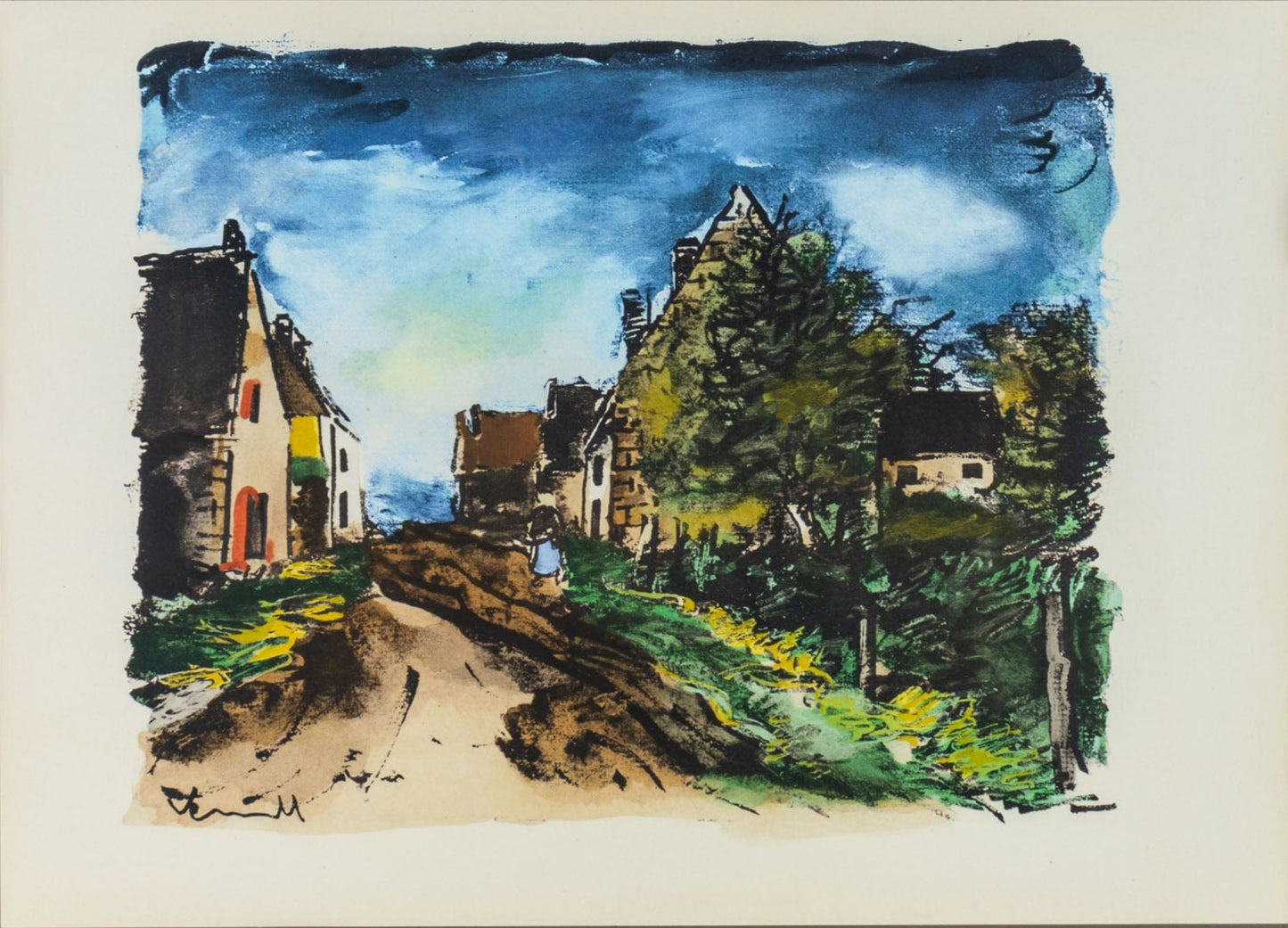 Maurice Vlaminck: Paysage d'île de France, 1959 Art G S Pawn