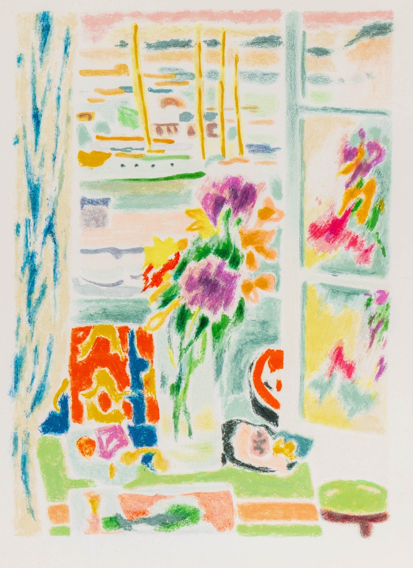 Jules Cavailles - La Fentre Ouverte Sur Le Port, 1965 Art G S Pawn