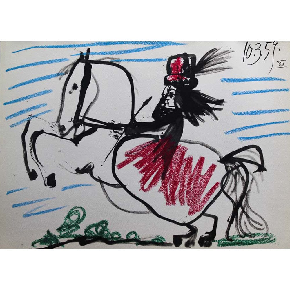 Pablo Picasso: Untitled XVIII from Toros y Toreros, 1961 – Gold
